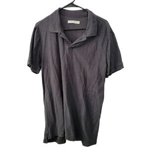 Outerknown Men's Gray Polo Shirt Size Medium Hemp Organic Cotton